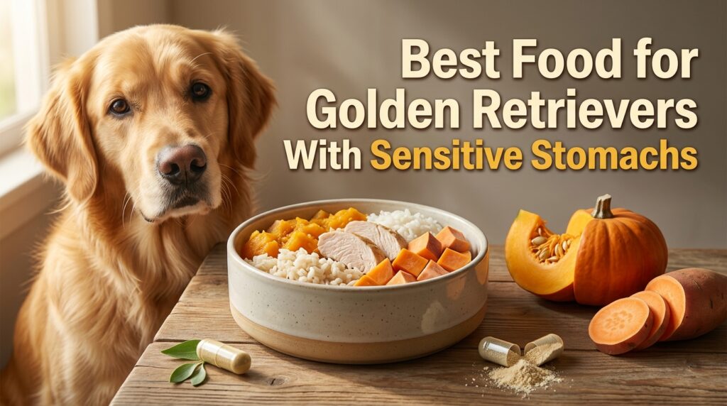 Best dog food for Golden Retriever sensitive stomach